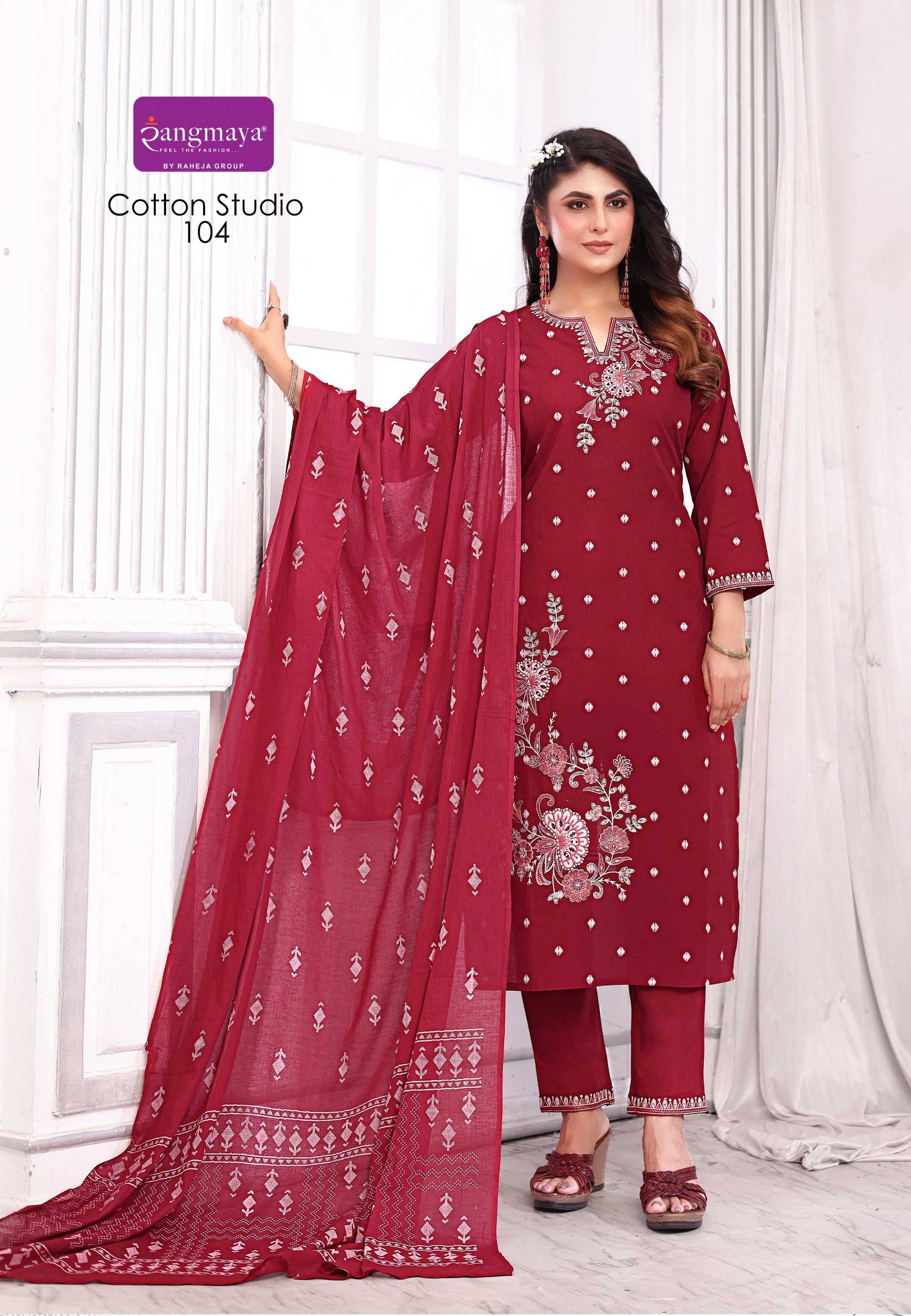 COTTON STUDIO By Fashid Wholesale 101 To 104 Series Stylish Beautiful Colourful COTTON JACQUARD Kurti At Wholesale Price